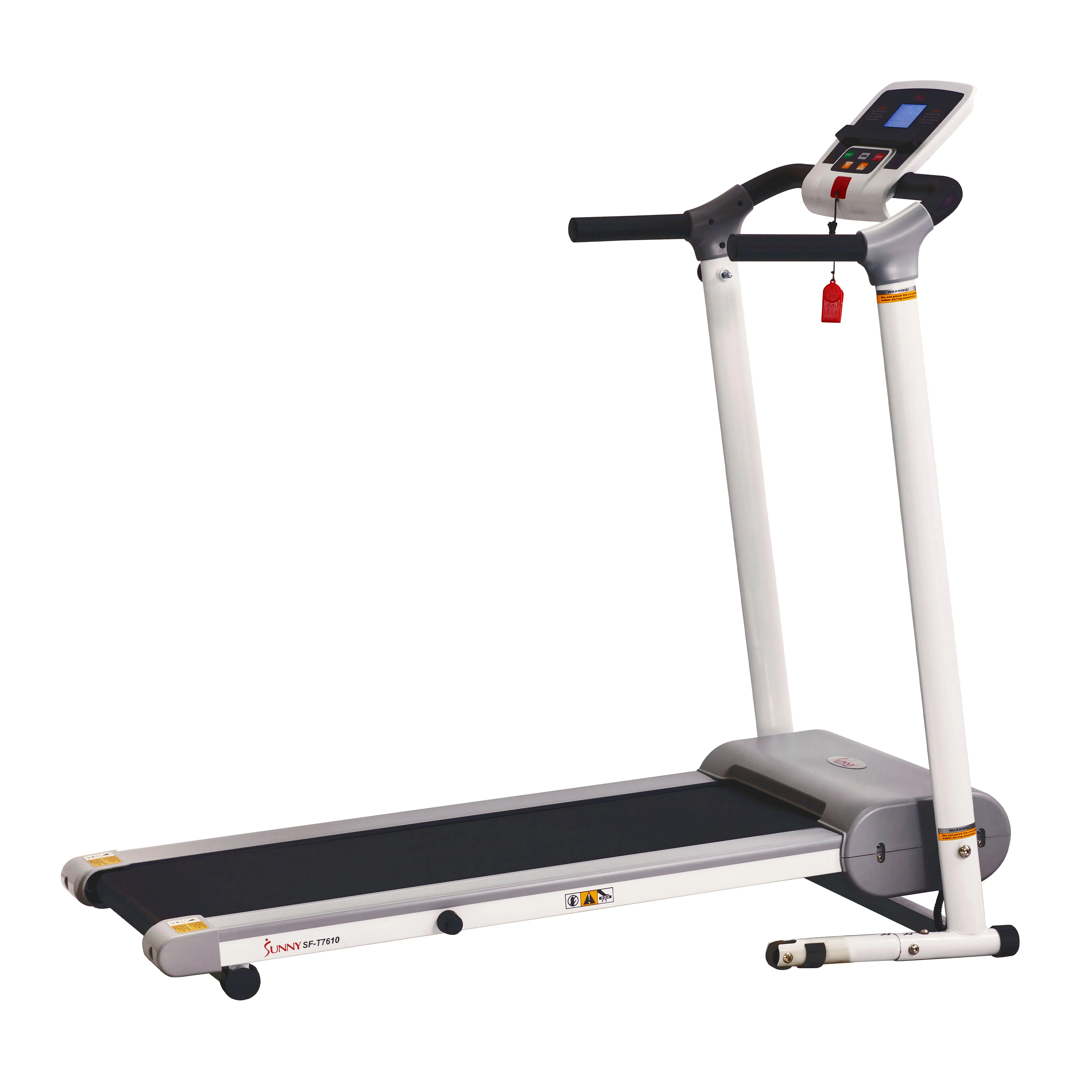 Sunny Health & Fitness Easy Assembly Motorized Treadmill for Walking, Running, Home Gym Workout Exercise, Foldable, SF-T7610