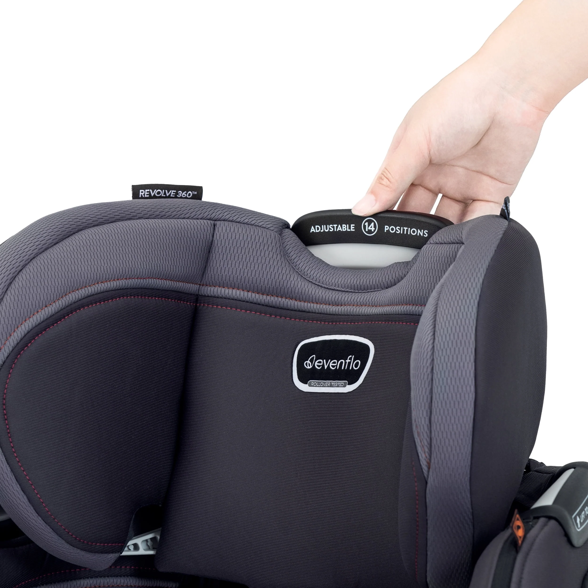 Revolve360 Extend All-in-One Rotational Car Seat with Quick Clean Cover (Revere Gray)