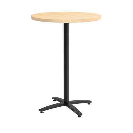Union u0026 Scale Workplace2.0 Multipurpose 30x22 Round Natural Maple Laminate Bistro Height Black Base Table (54819)