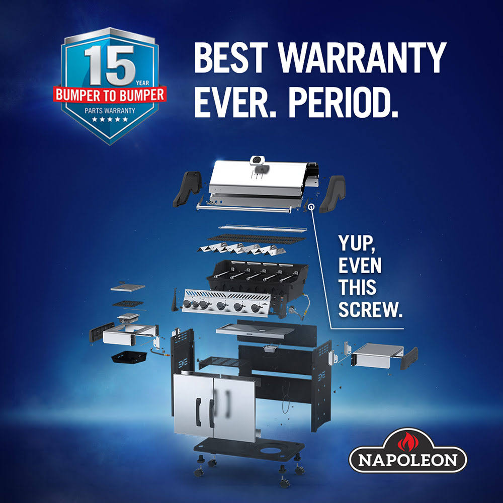 Napoleon Rogue 365 Propane GAS Grill with Infrared Side Burner, Stainless Steel ()