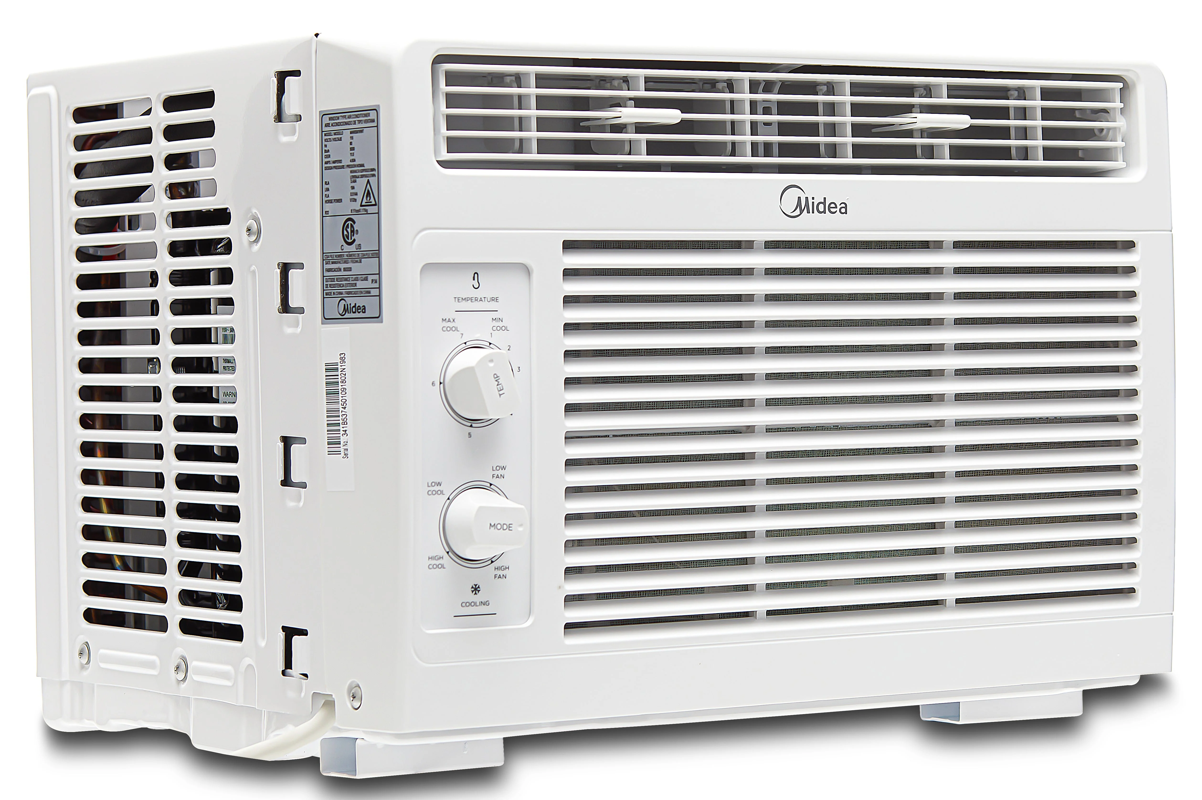 Midea 5,000 BTU 150 Sq ft Mechanical Window Air Conditioner, White, MAW05M1WWT