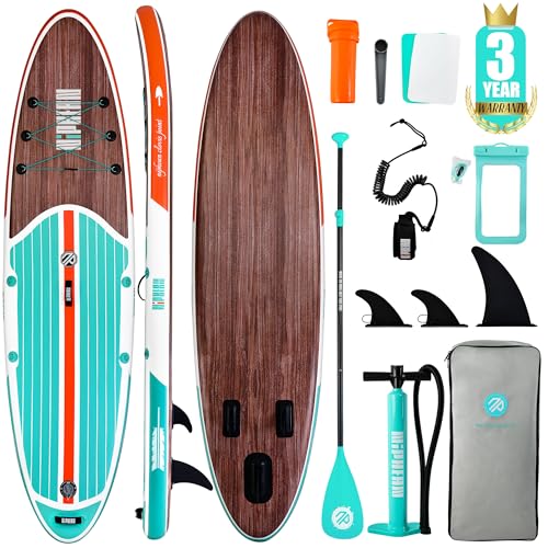 Niphean Inflatable Stand Up Paddle Board with SUP Accessories, Anti-Slip EVA Deck, 10’6’’ Inflatable Paddle Boards for Adults & Youth of All Skill Levels