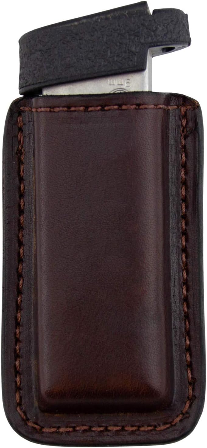 Relentless Tactical Leather Magazine Holder | Made in USA | Sizes to fit virtually Any 9mm .40 .45 or .380 Pistol Mag | Single or Double Stack | IWB or OWB
