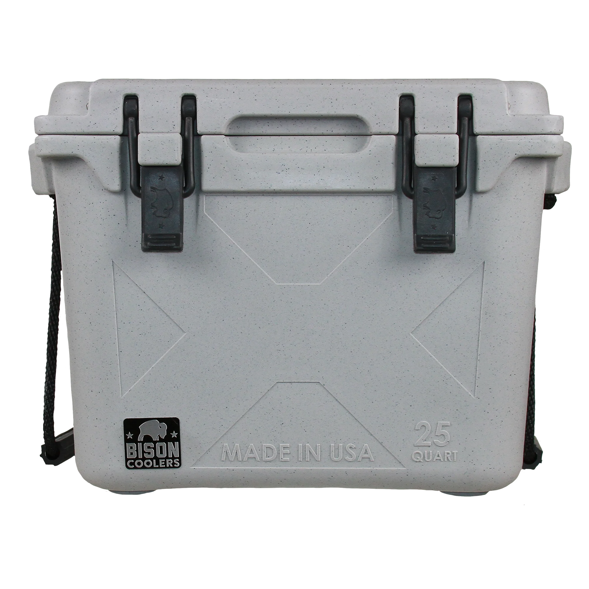 BISON COOLERS 25 Quart Small Rotomolded Cooler Box with Hard Shell, Lid and Liner | Long Lasting Ice Chest with Double Insulated Walls | Includes 5 Year Warranty | Made in The USA