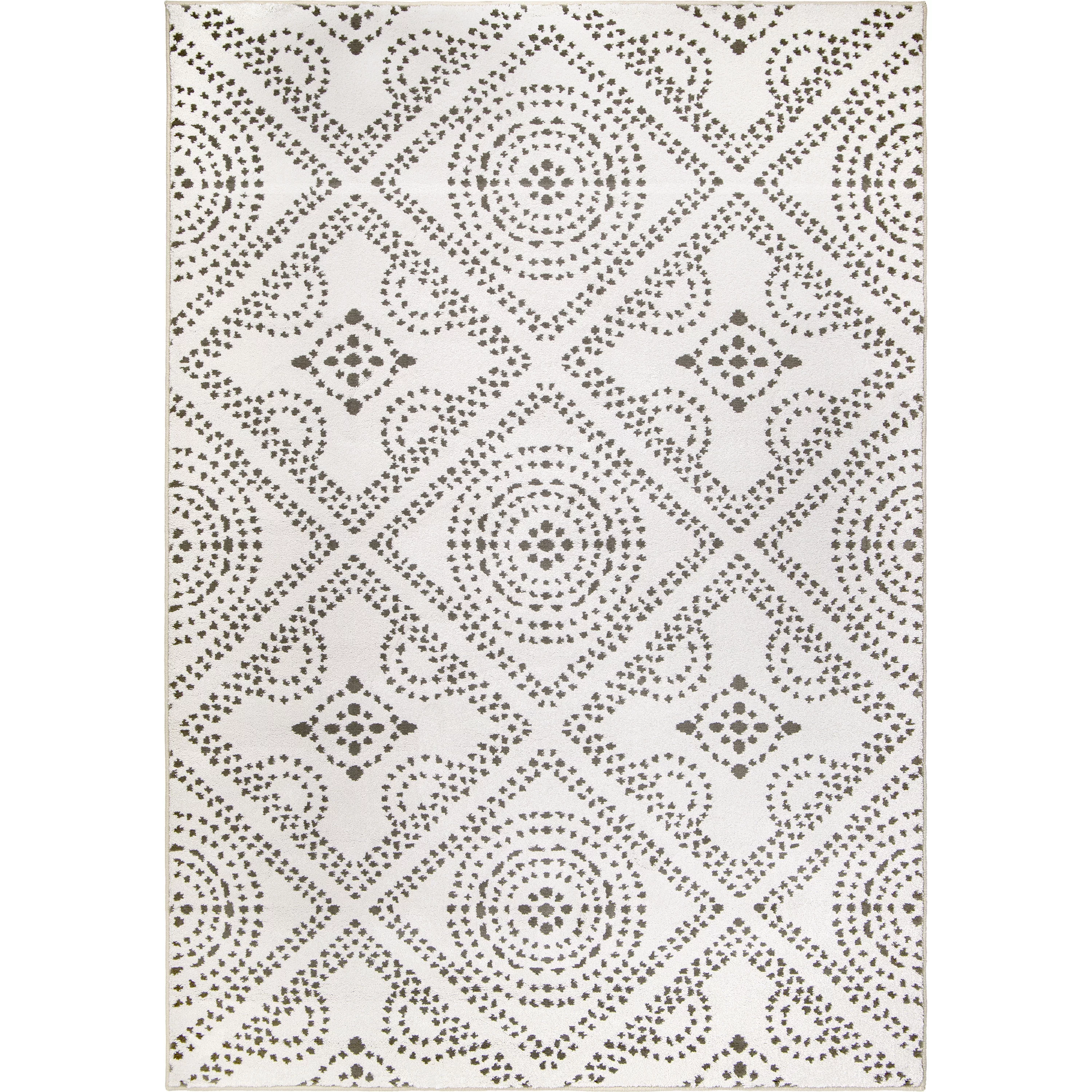 My Texas House Saltillo 5'3" X 7'6" Natural White Bohemian Area Rug