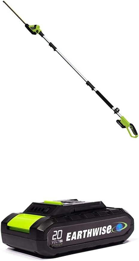 Earthwise LPHT12022 Volt 20-Inch Cordless Pole Hedge Trimmer, 20 inch, 2.0AH Battery & Fast Charger Included