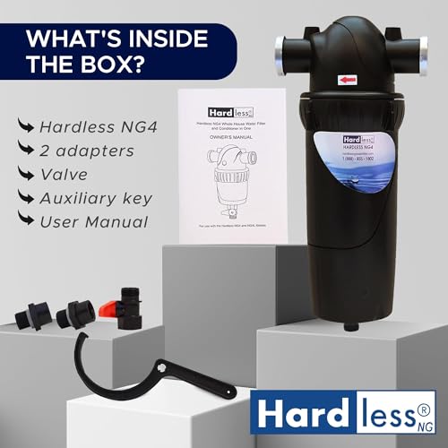 Whole House Water Filter and Water Conditioner - Advanced Water Softener Alternative - Salt Free, Reduces Limescale and Sediment, an Easy to Install and Maintain Compact Water Filter