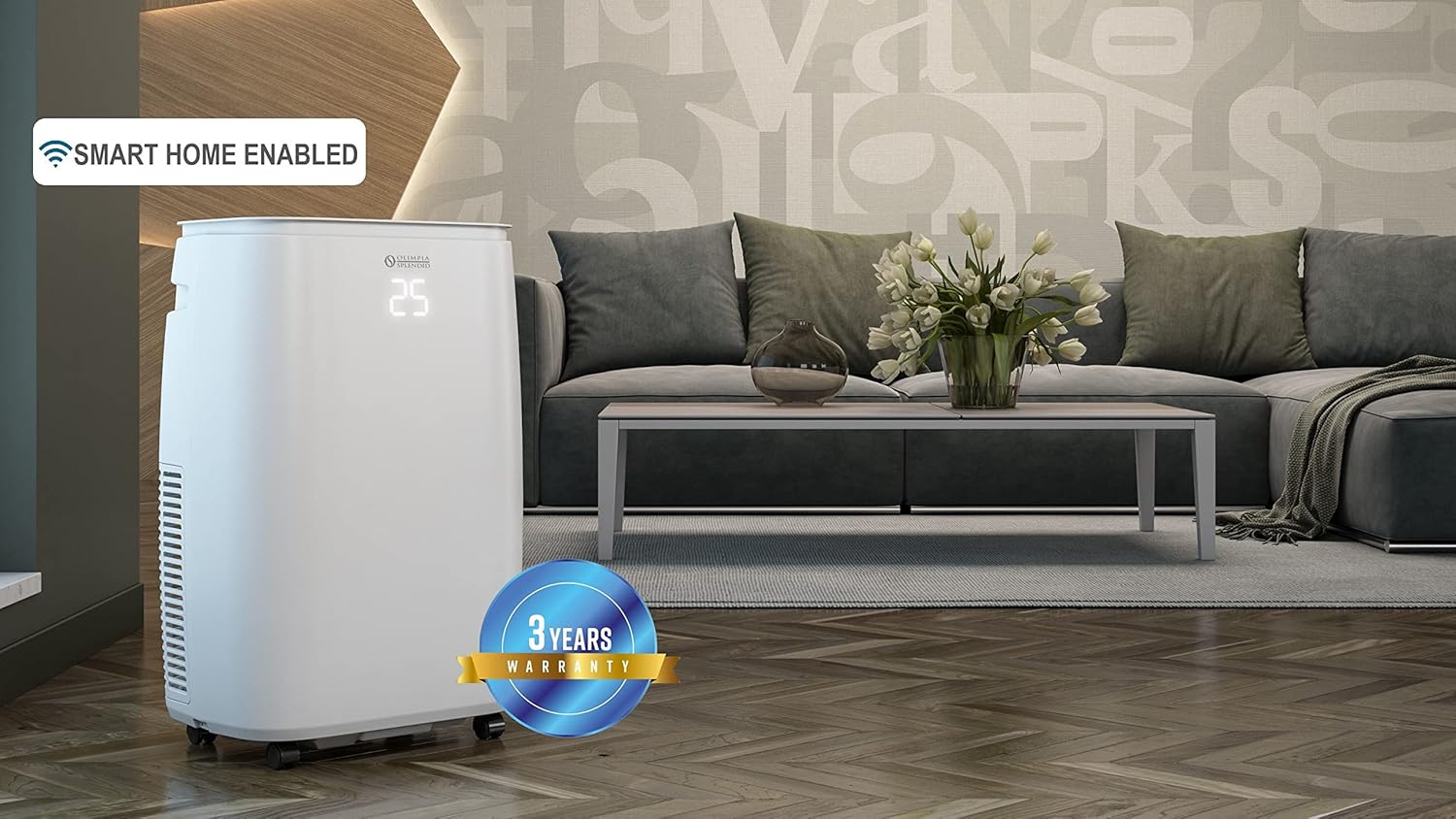 Dolceclima Fresco Smart WiFi Portable Air Conditioner by Olimpia Splendid - Efficient, Flexible Cooling Solution with Unique Italian Design, Environmentally Friendly - 14,000 BTU