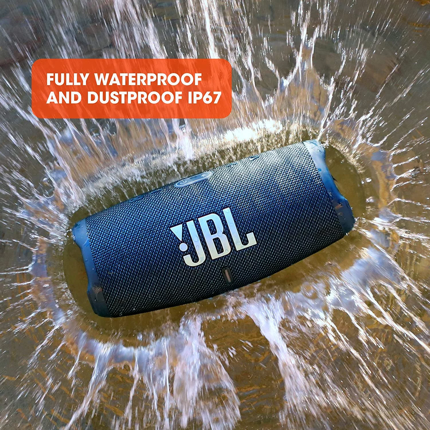 JBL Charge 5 Portable Waterproof Bluetooth Speaker with Powerbank (Blue)
