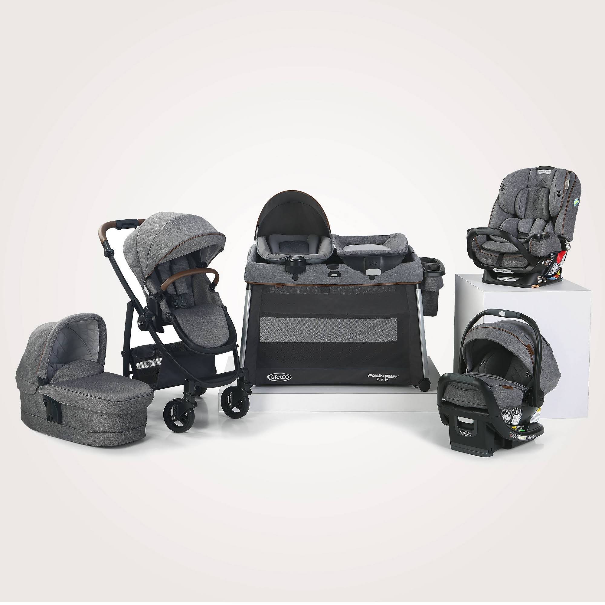 Graco Premier 4ever DLX Extend2Fit 4-in-1 Convertible Car Seat with Anti-Rebound Bar - Savoy Collection