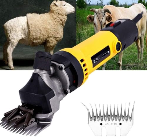 RhLLvJ Yellow Powerful Electric Wool Shears 850w Wool Shears Set Electric Wool Shears Wool Shears for Caring for Farm Animals