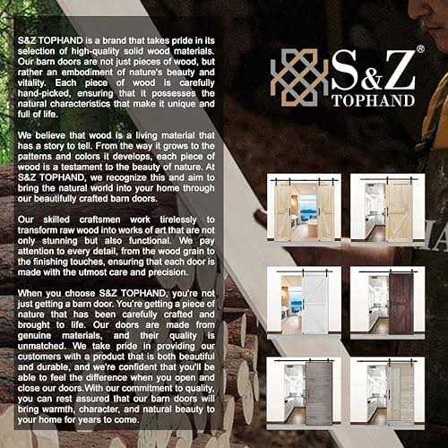 Barn Door 20-60in Unfinished British Brace Barn Door/Country Style/Solid Wood/Sliding Door/Durable S&amp;Z TOPHAND - Shop Hardware Tools Online Store