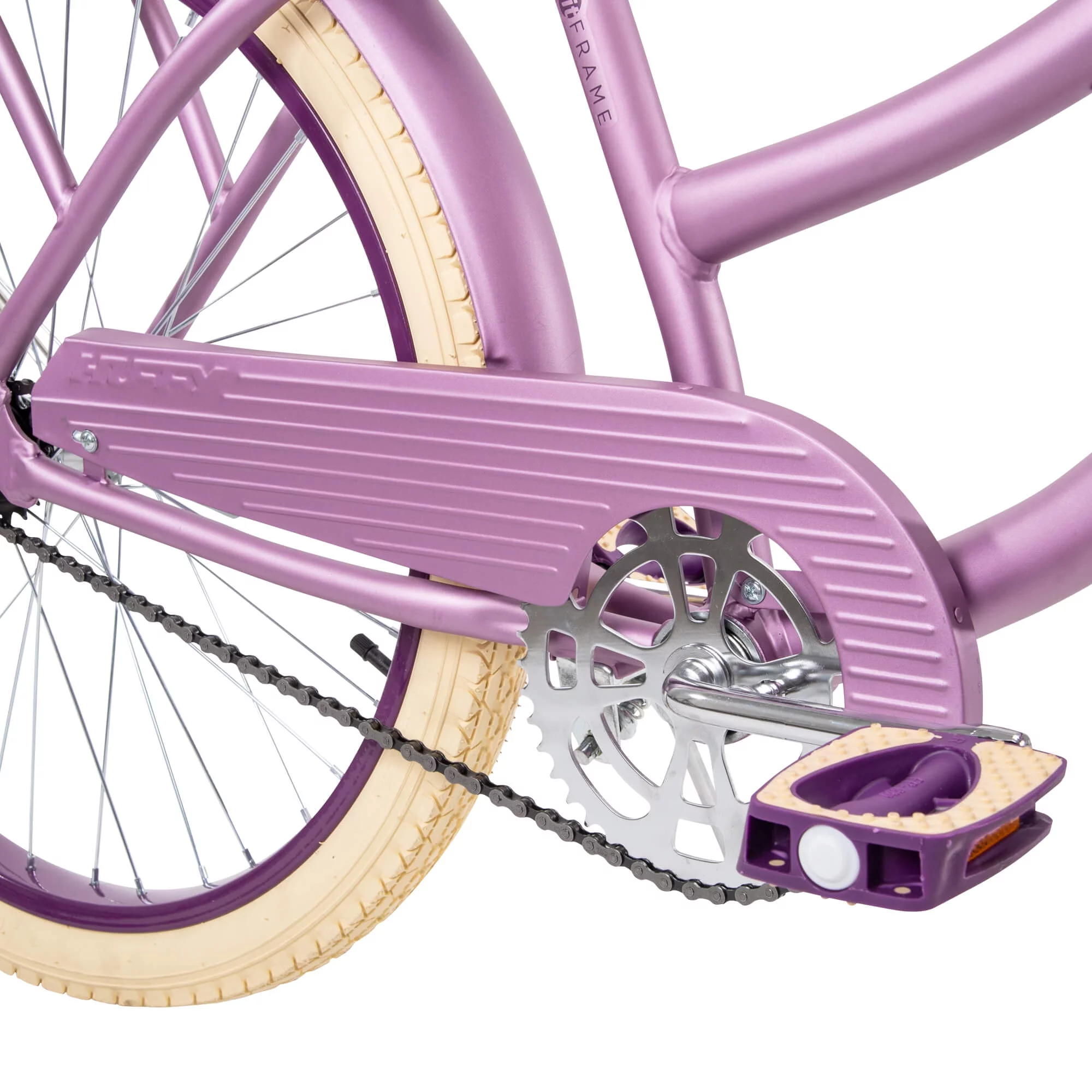 Huffy 24" Nel Lusso Girls' Cruiser Bike, Purple Satin, Age 12+ Years