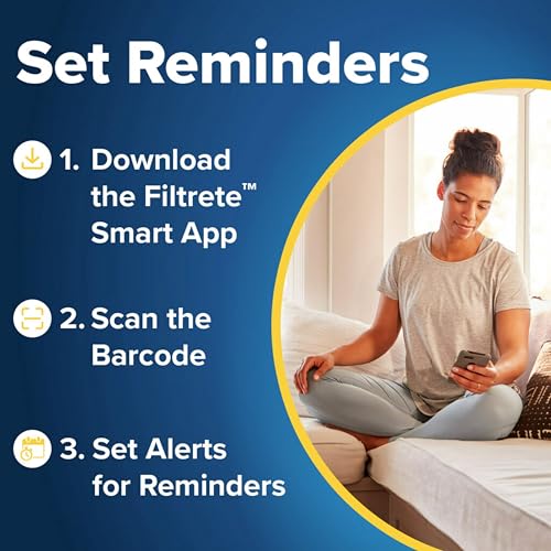 Filtrete 16x25x1 Air Filter, MPR 1200, MERV 11, Allergen Defense Odor Reduction 3-Month Pleated 1-Inch Air Filters, 2 Filters