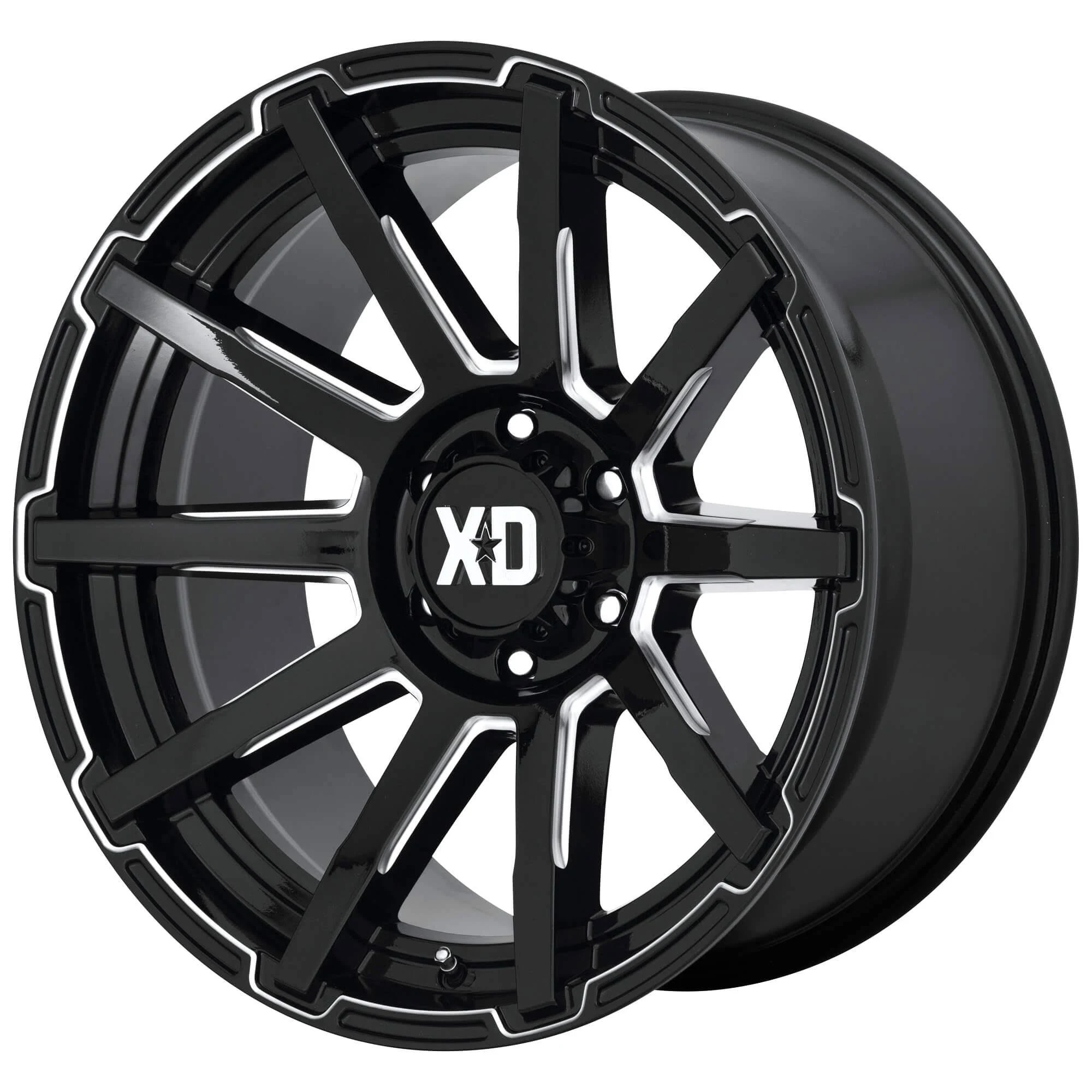 XD Series Outbreak 20x9 8x180 18et 124.20mm Gloss Black Milled Wheel