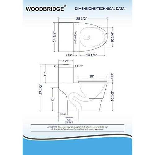 WoodBridge B0940-MB Dual-Flush Elongated One-Piece Toilet Finish - Shop Hardware Tools Online Store