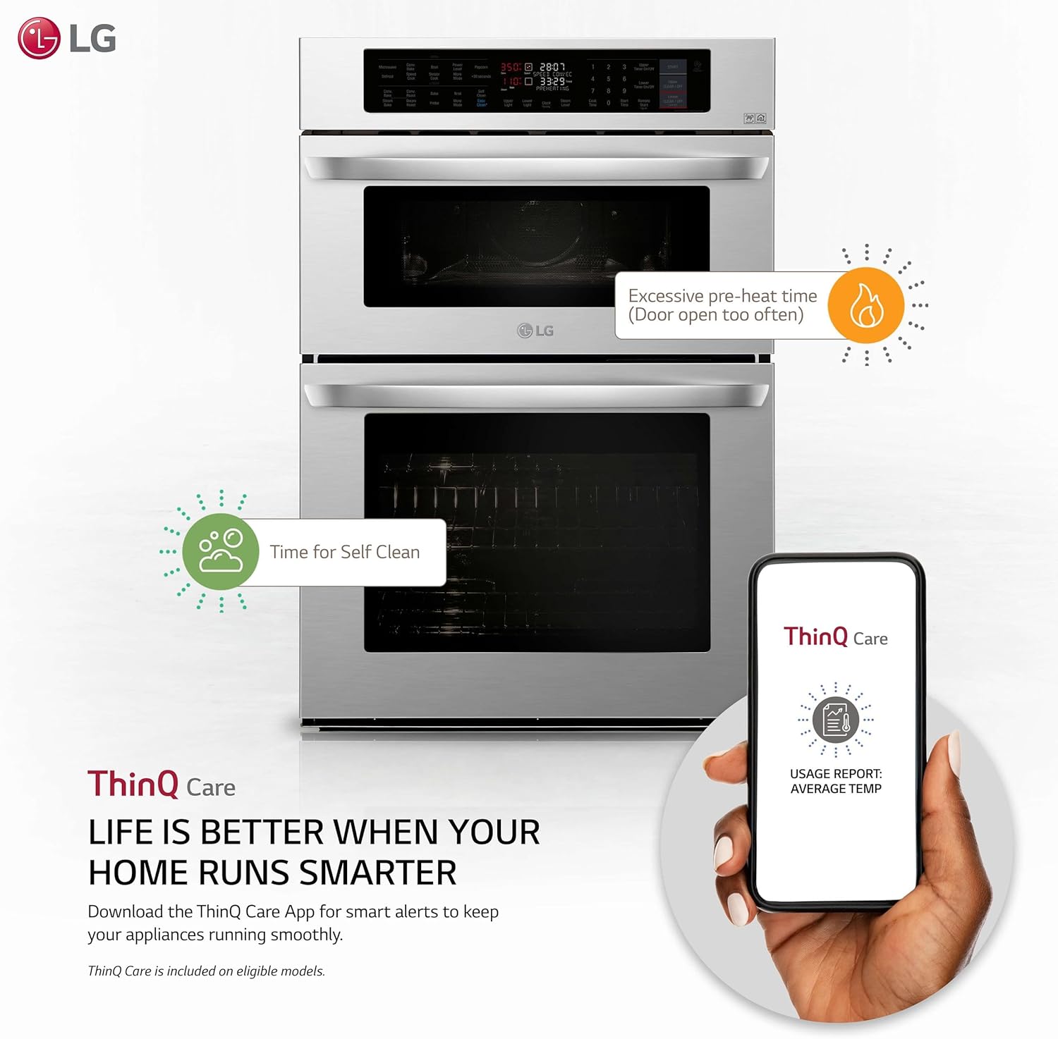 LG LWC3063ST 30 Stainless Smart Double Wall Oven