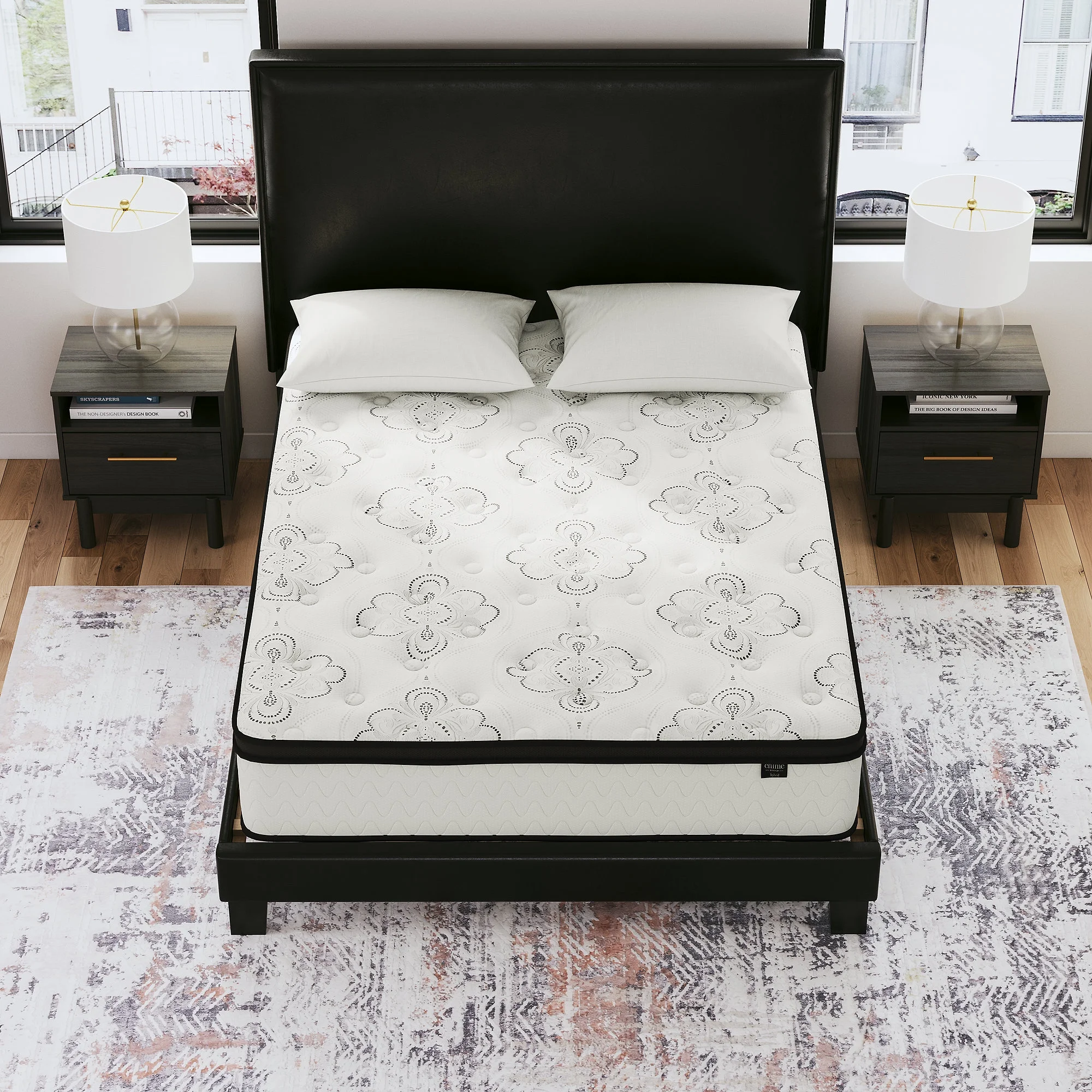 Signature Design by Ashley  Chime 10 Inch Hybrid Full Mattress in a Box  White