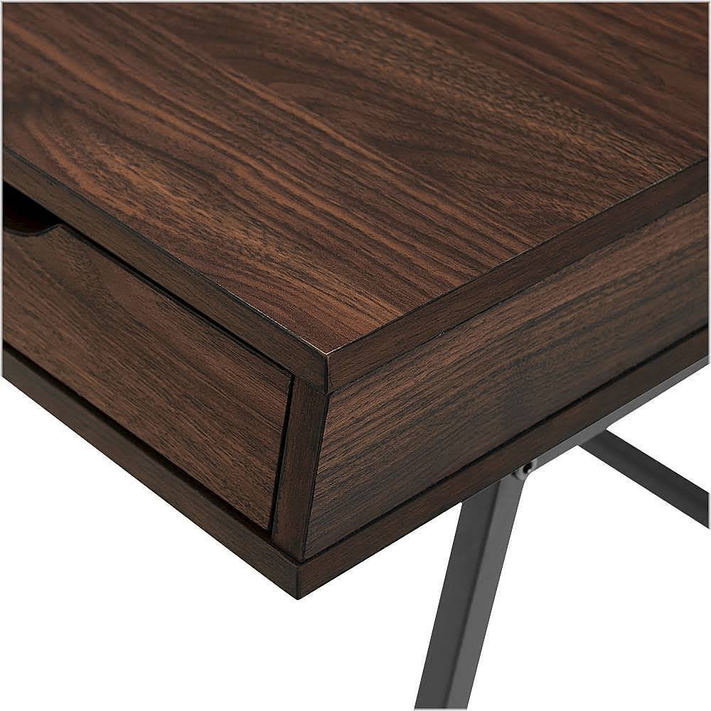 Walker Edison - Industrial Wood 3-Drawer Computer Desk - Dark Walnut