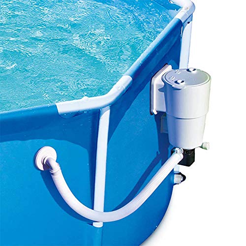 Summer Waves 8ft x 30in Round Frame Above Ground Outdoor Swimming Pool with Pump