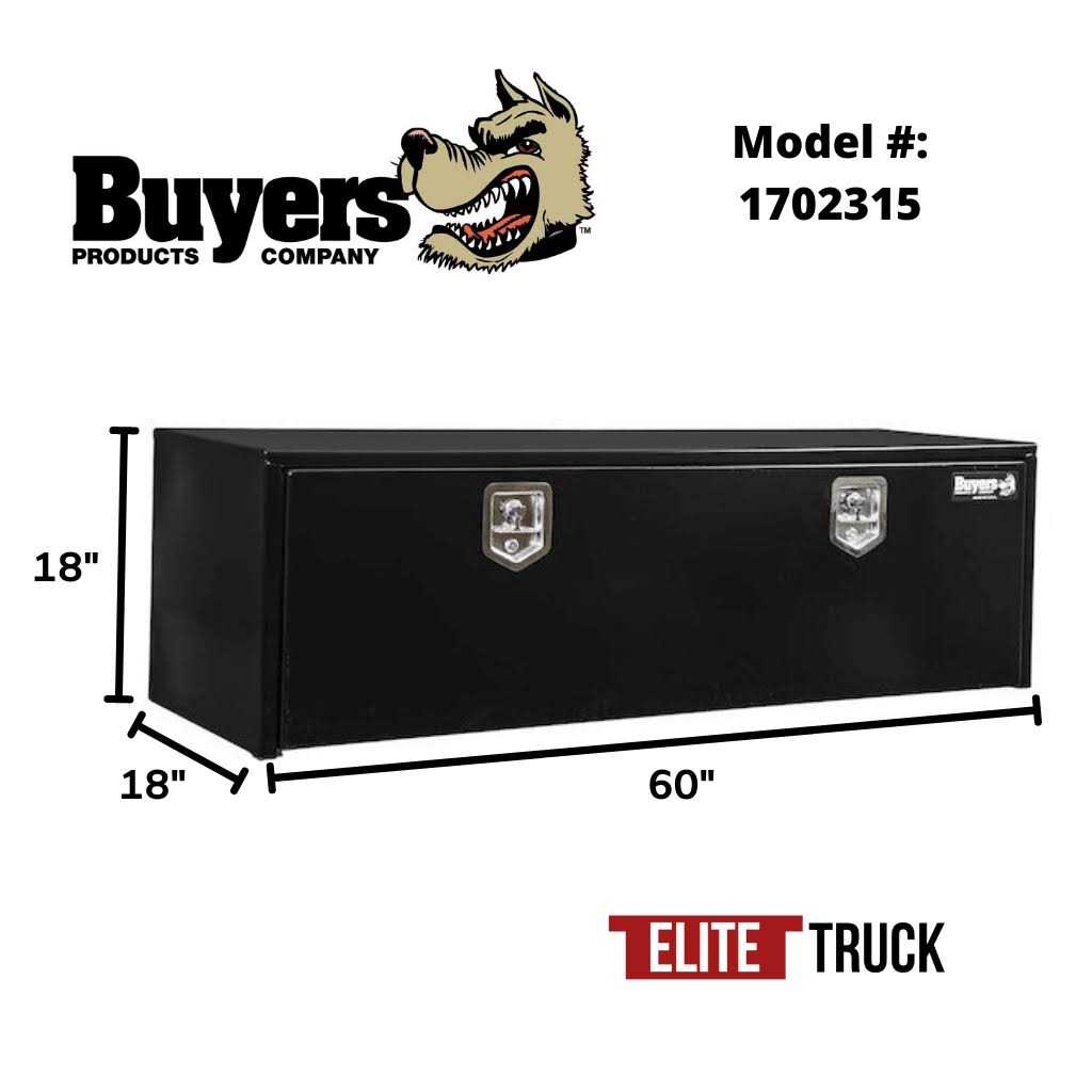 Buyers Products Black Steel Underbody Truck Box 1702315 - Shop Hardware Tools Online Store