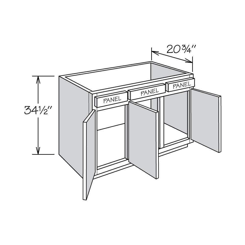 Allen + Roth Stonewall 48-in Stone Bathroom Vanity Cabinet in Gray | 55481ST