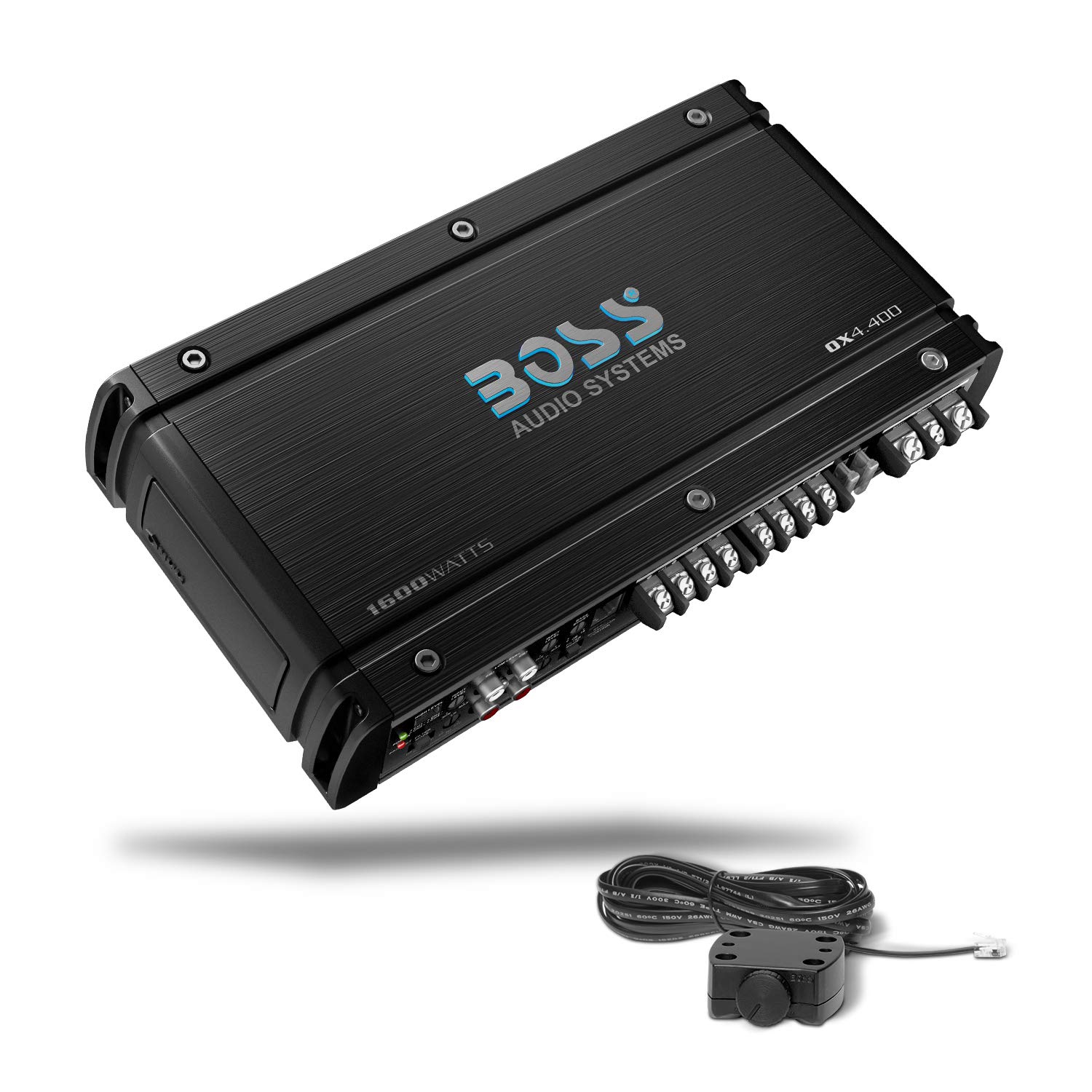 BOSS Audio OX4.400 4 Channel Car Amplifier – 1600 Watts, Full Range, Class A/B, 2-8 Ohm Stable, MOSFET Power Supply, Bridgeable