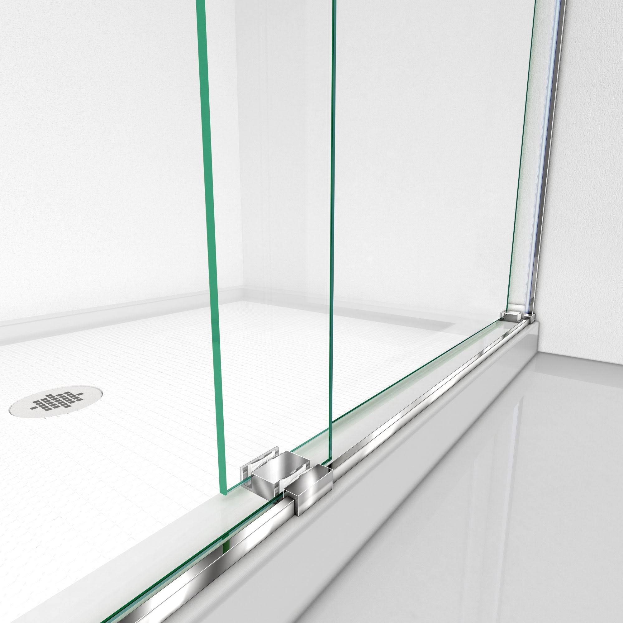 DreamLine Essence Collection 56-60 in. W x 76 in. H Frameless Bypass Shower Door in Satin