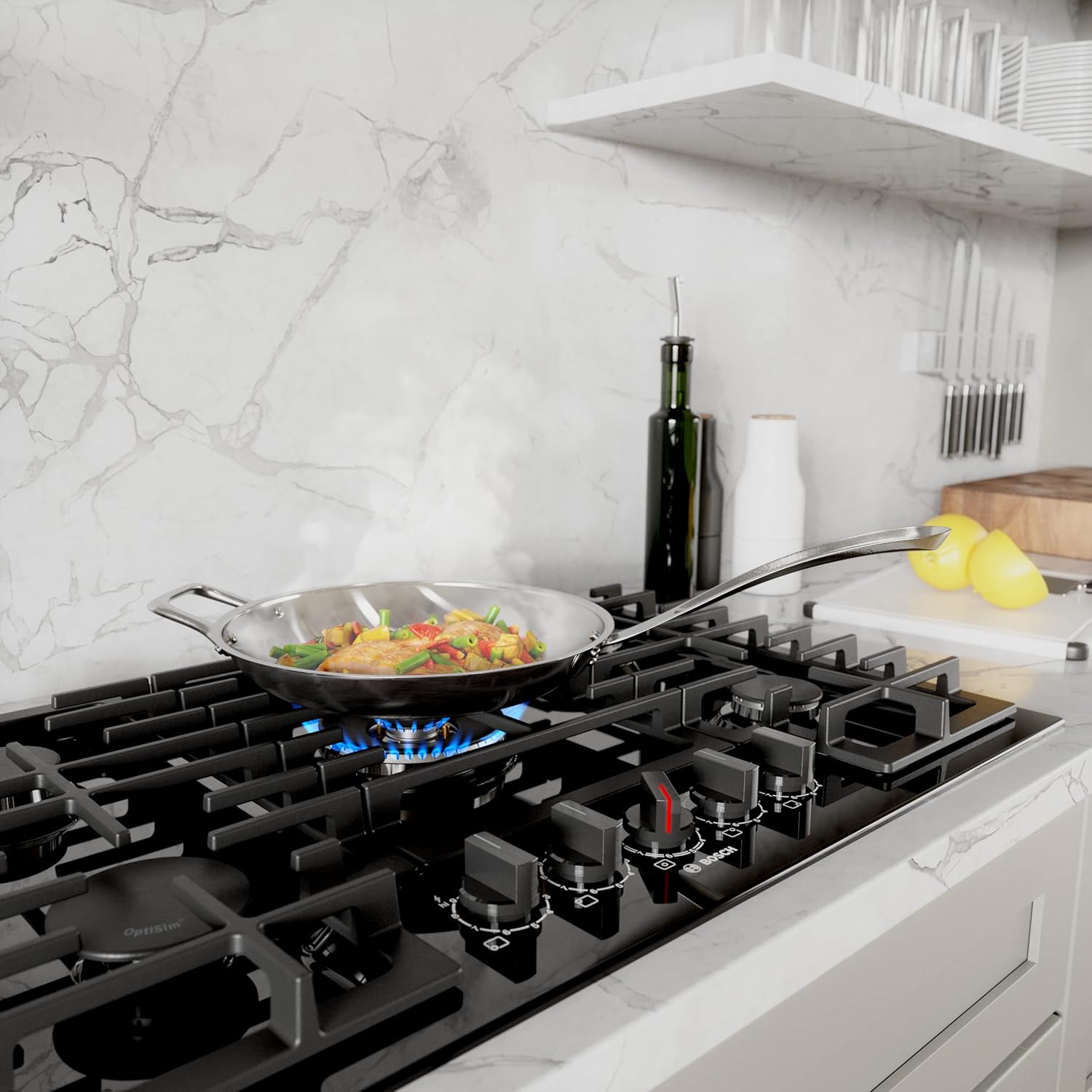 Bosch NGM8048UC Black Stainless Steel Gas Cooktop