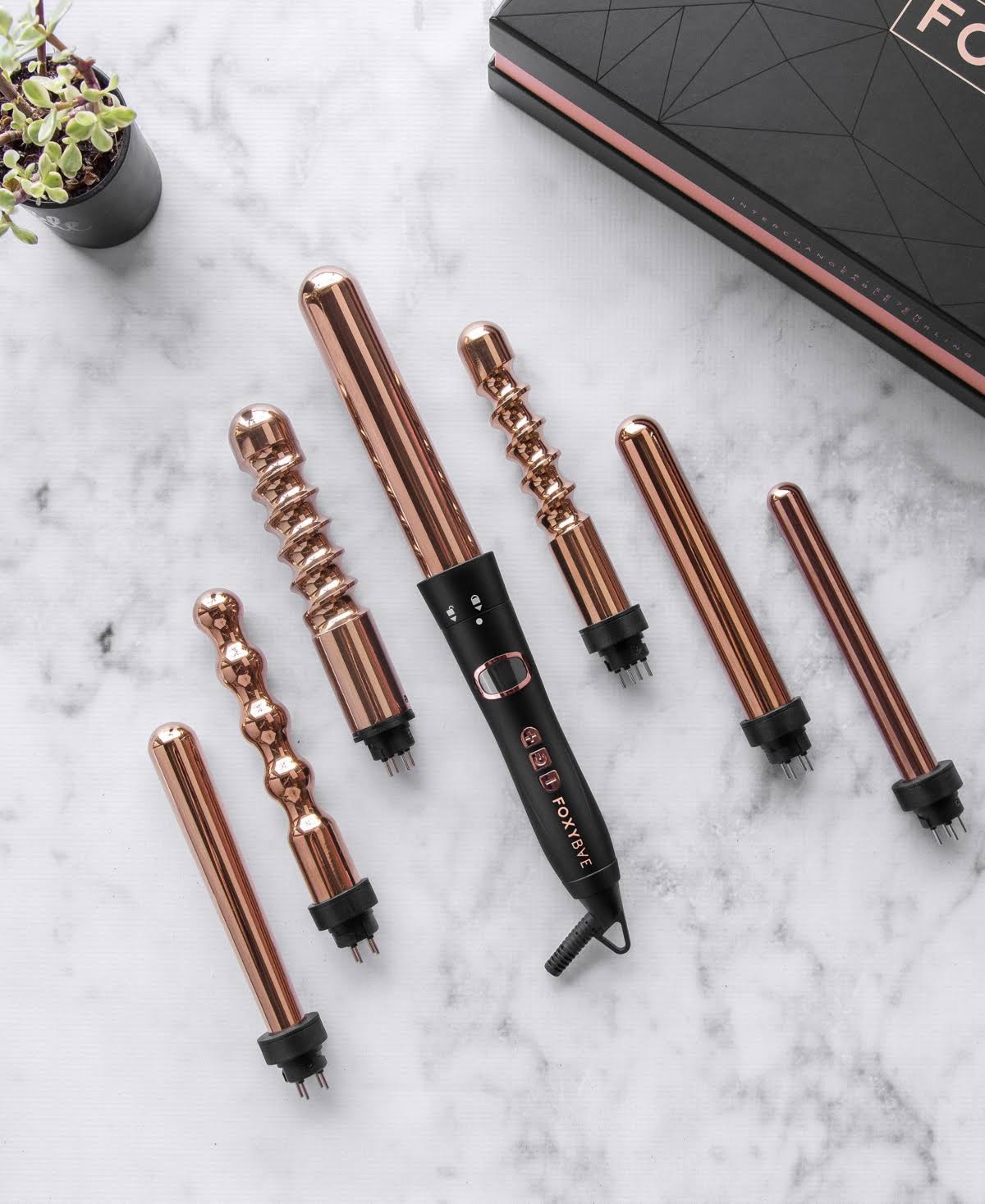 Foxybae Rose Gold 7 in 1 Curling Wand