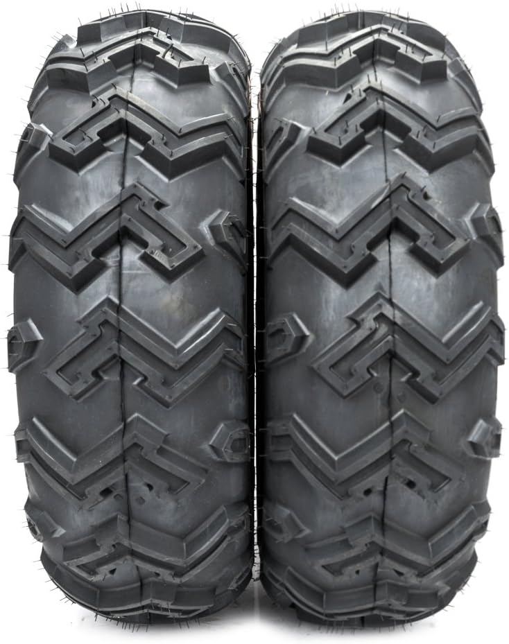 SUNROAD 2PCS 25'' 25x8-12 Front ATV Utility UTV All Trail Tires 25x8x12 6Ply fit 12in Rim
