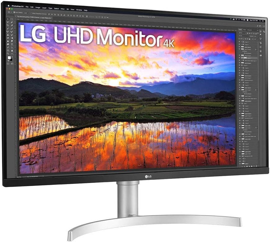 LG 31.5” HDR10 IPS UHD 4K Monitor (3840x2160) with DCI-P3 95% (Typ.), AMD FreeSync, Dynamic Action Sync, Black Stabilizer, MAXX Audio & Ergonomic Design (32BN67U-B) (Renewed)