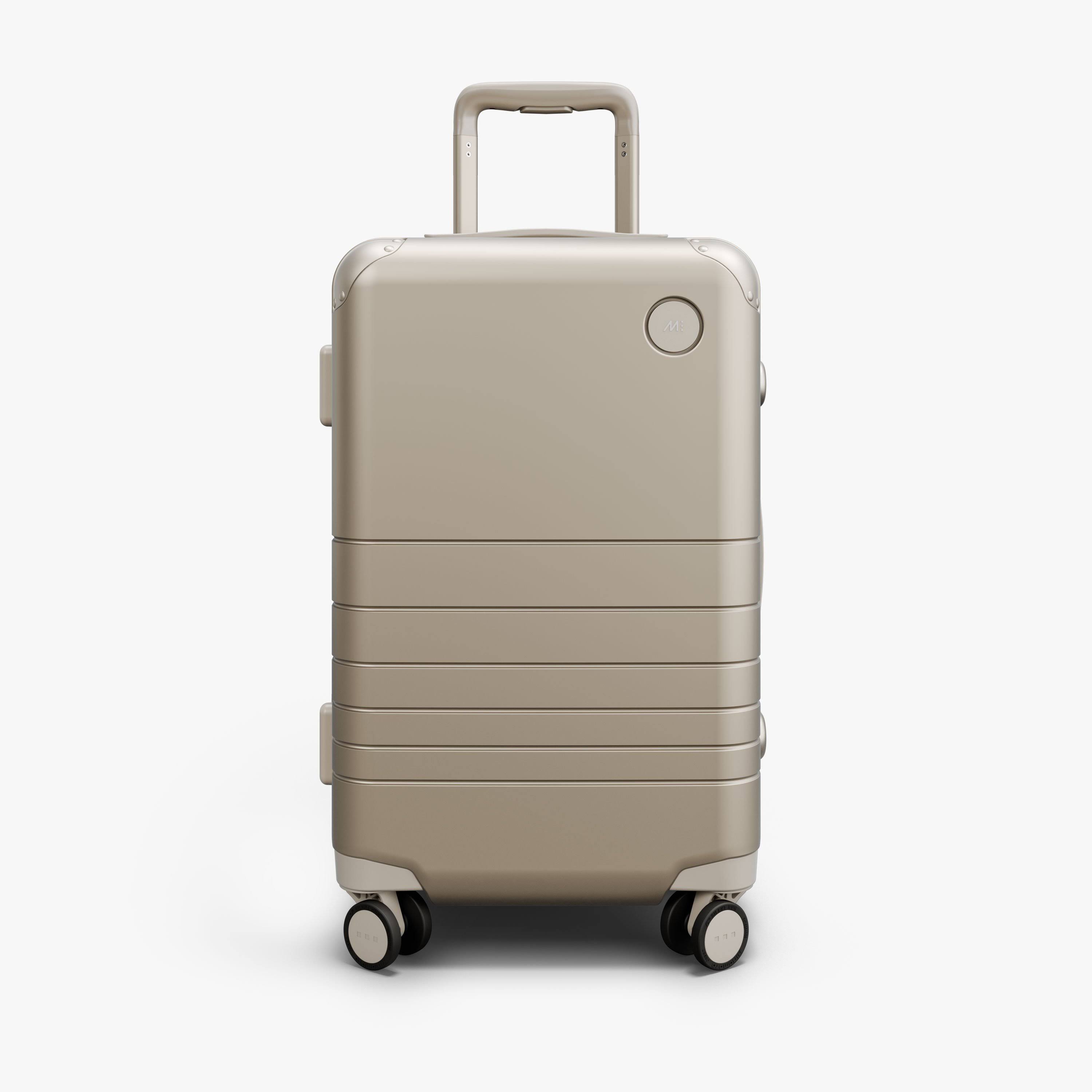 Aluminum Hybrid Carry-On - Best Luggage u0026 Suitcase, Champagne by Monos