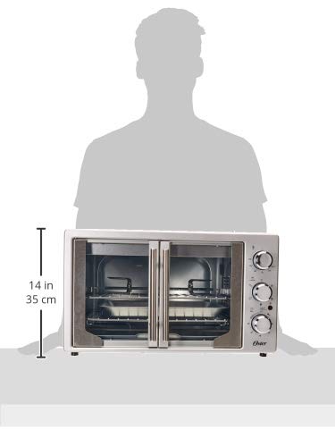 Oster French Door Oven With Convection Oven Tssttvfdxl Stainless Steel French Door Knob countertop oven