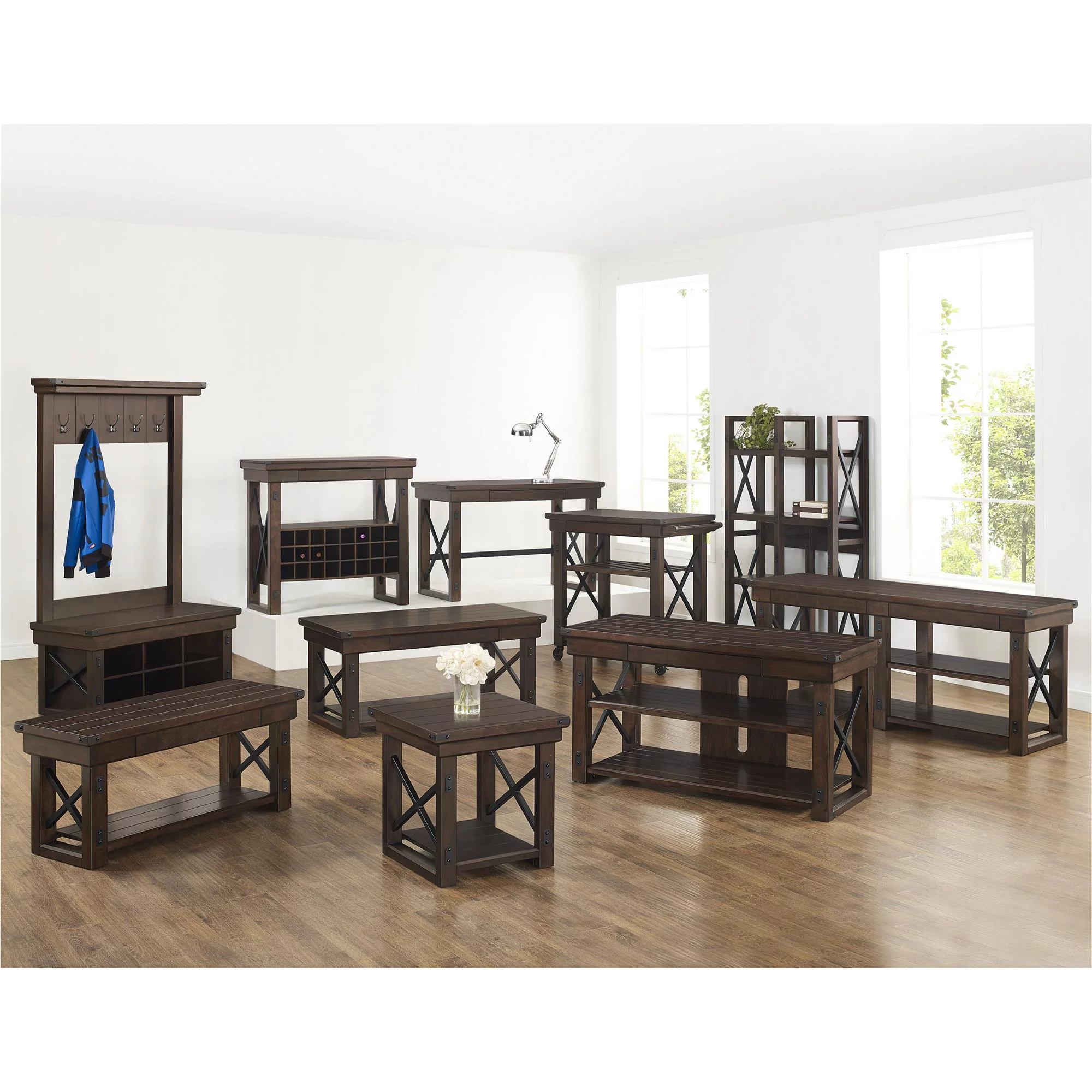 Ameriwood Home Wildwood Wood Veneer Bookcase/Room Divider, Espresso