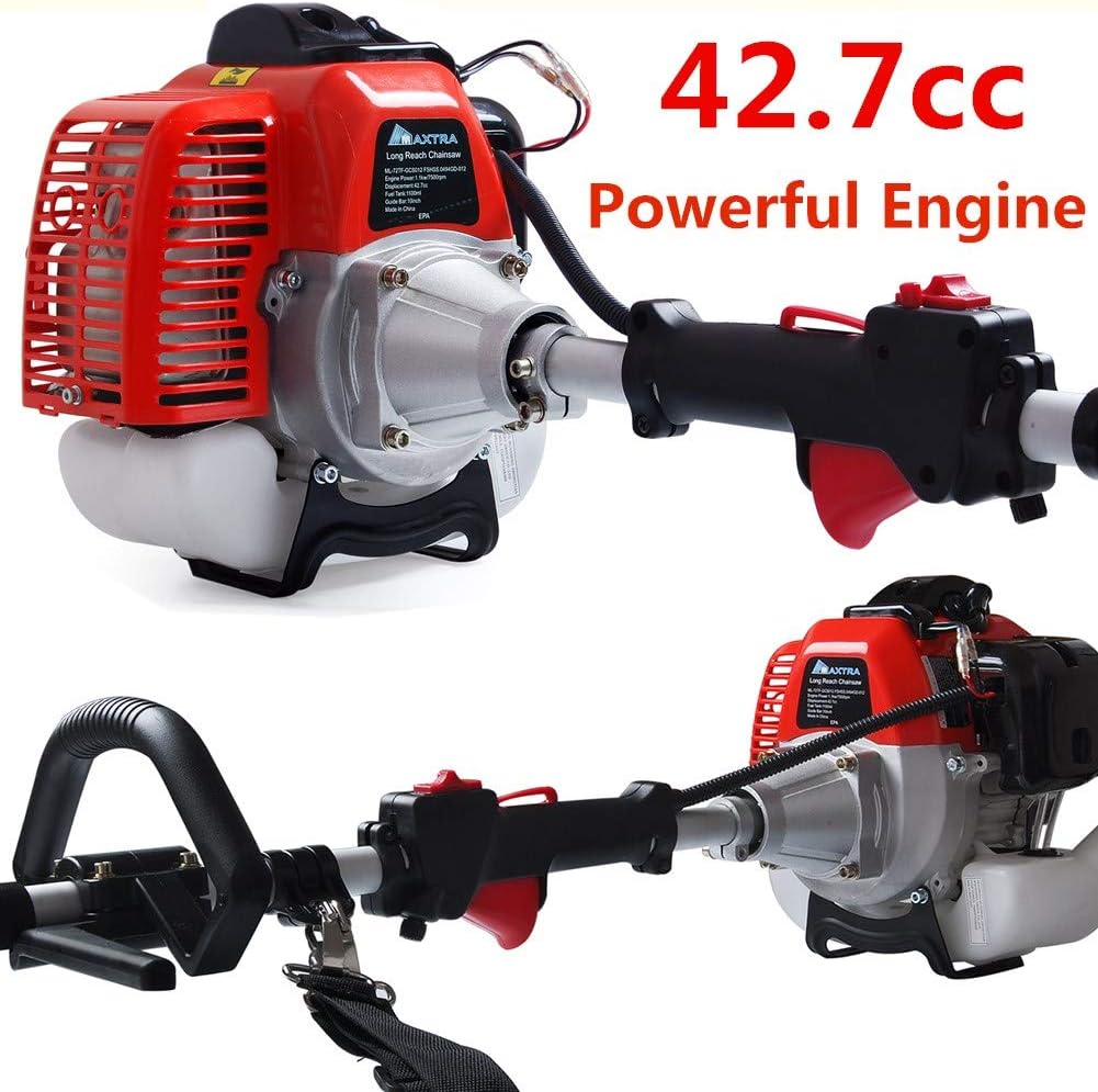 Reach to 16Feet Gas Pole Saw for Tree Trimming,Cordless Gas Pole Chainsaw Hedge Trimmer Grass Brush Cutter Multifunctional Tools