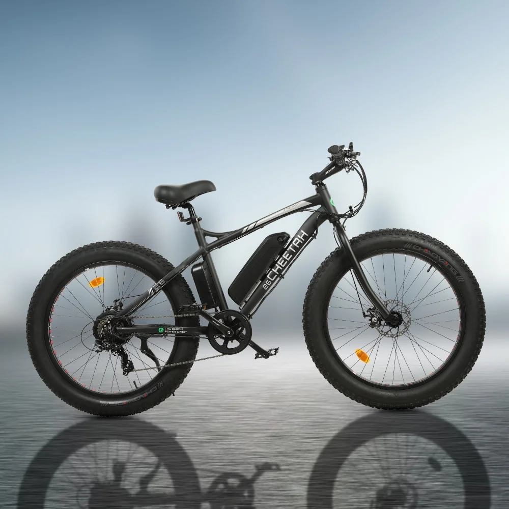 Ecotric 26 In. Electric Bicycle Fat Tire Wheel Snow Beach Mountain E-Riding Adult 36V 500 W Moped E bike A-E516646