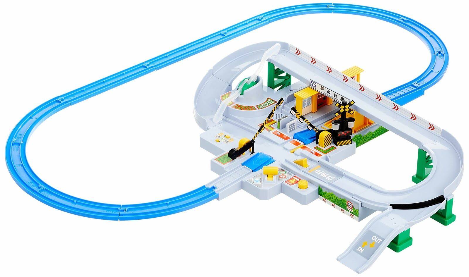 Tomy Pla-Rail Plarail Let's Play with Tomica! Cancan Railroad Crossing Set F/S