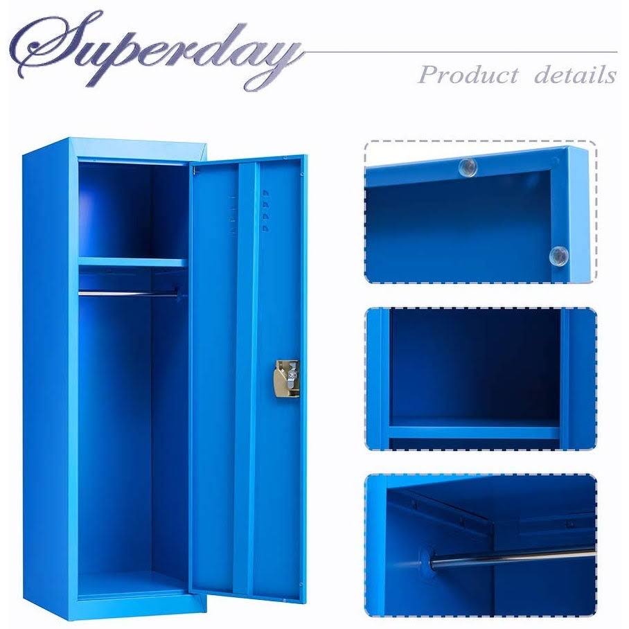Superday Kid Locker Safe Storage Children Single Tier Metal Lockers - Orange F01001L