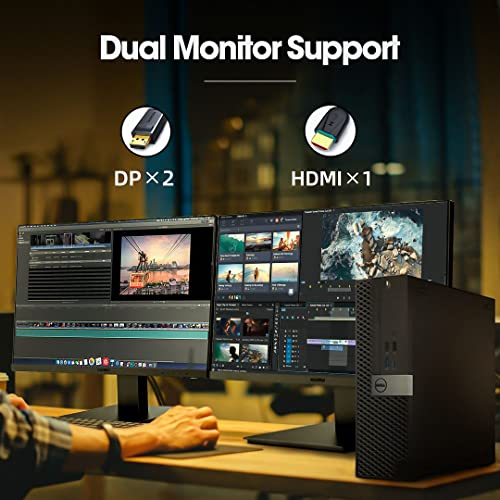Dell OptiPlex 5050 Desktop Computers with 24 inch Monitor PC Bundle, 16GB DDR4 Ram 512GB M.2 NVMe SSD, WiFi, Bluetooth, i5-6500 3.2GHz, HDMI, Windows 10 Pro (Renewed)