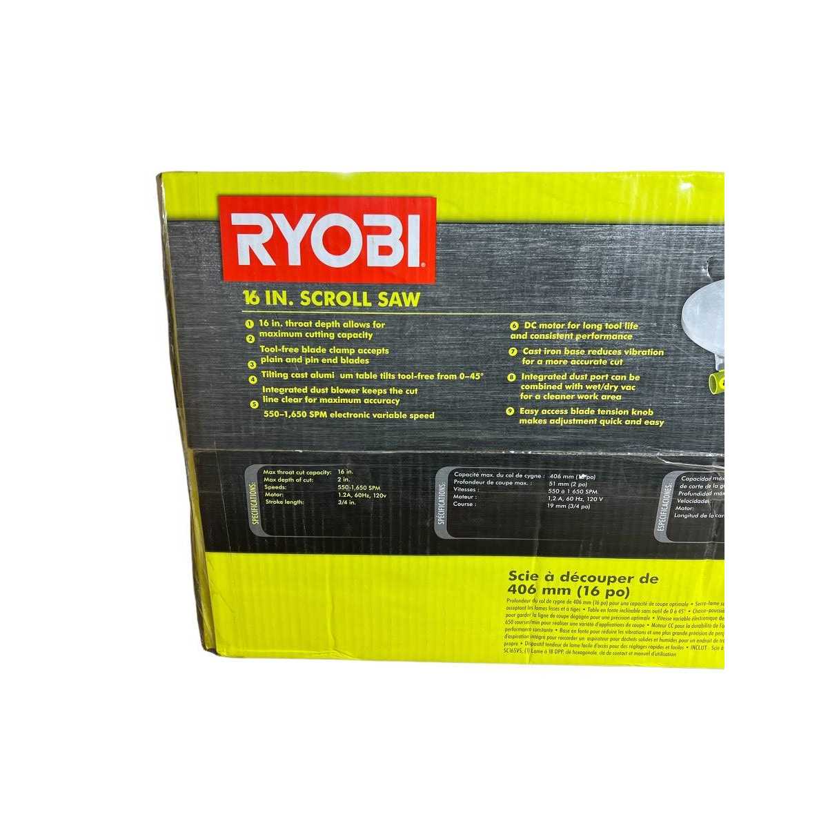 Ryobi 1.2 Amp Corded 16 in. Scroll Saw - Shop Hardware Tools Online Store
