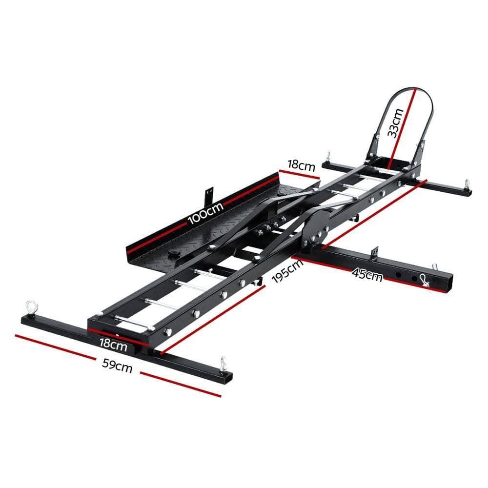 Motorcycle Carrier 2 Arms Rack Ramp Motorbike Dirt Bike 2x22Hitch Towbar