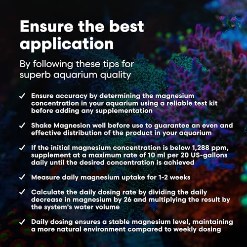 Brightwell Aquatics Magnesion Liquid Salt Water Conditioner - Concentrated Magnesium Supplement for Reef and Marine Aquariums, 33.8 fl oz