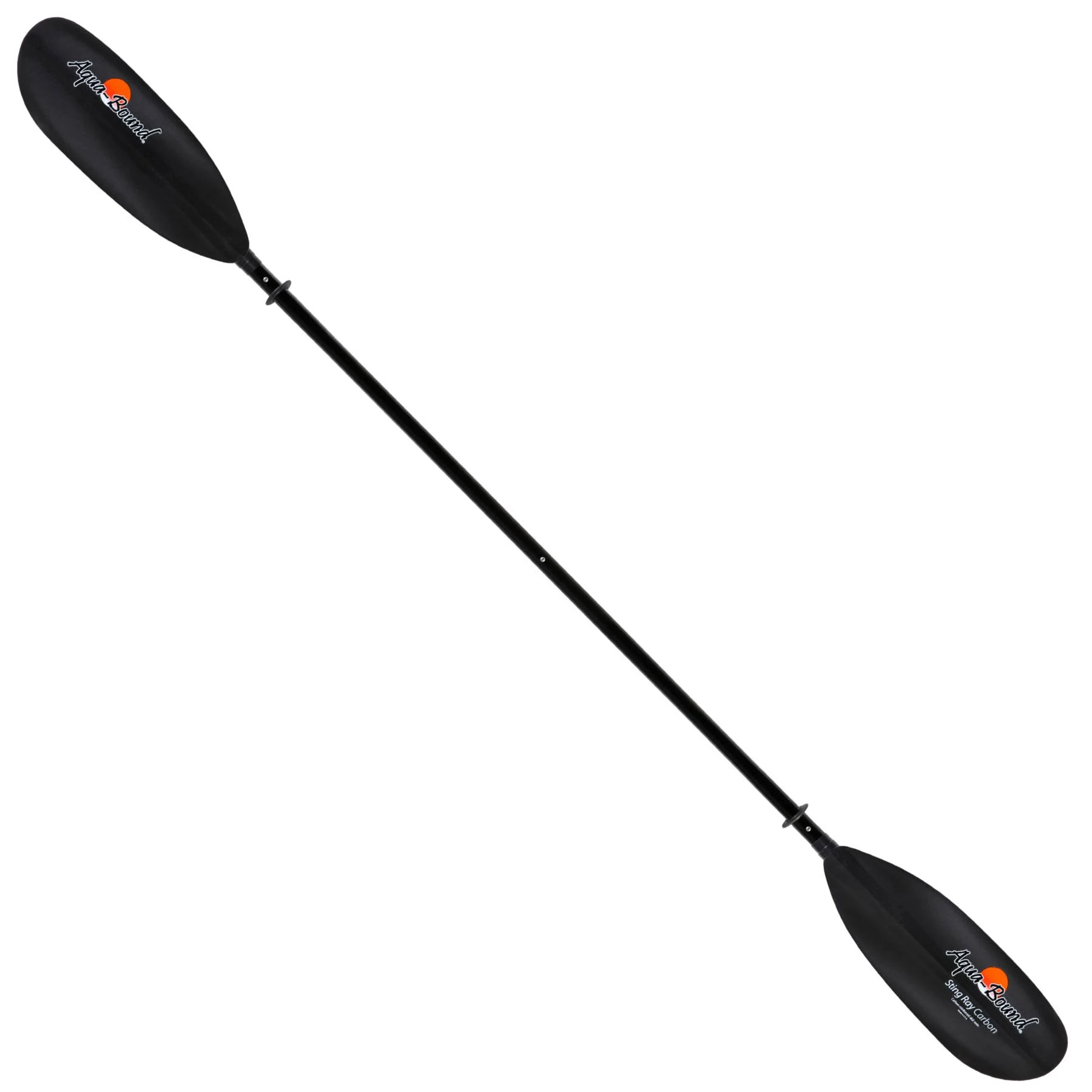 Aqua-Bound Sting Ray Carbon Kayak Paddle, 4-Piece, Snap-Button - Black