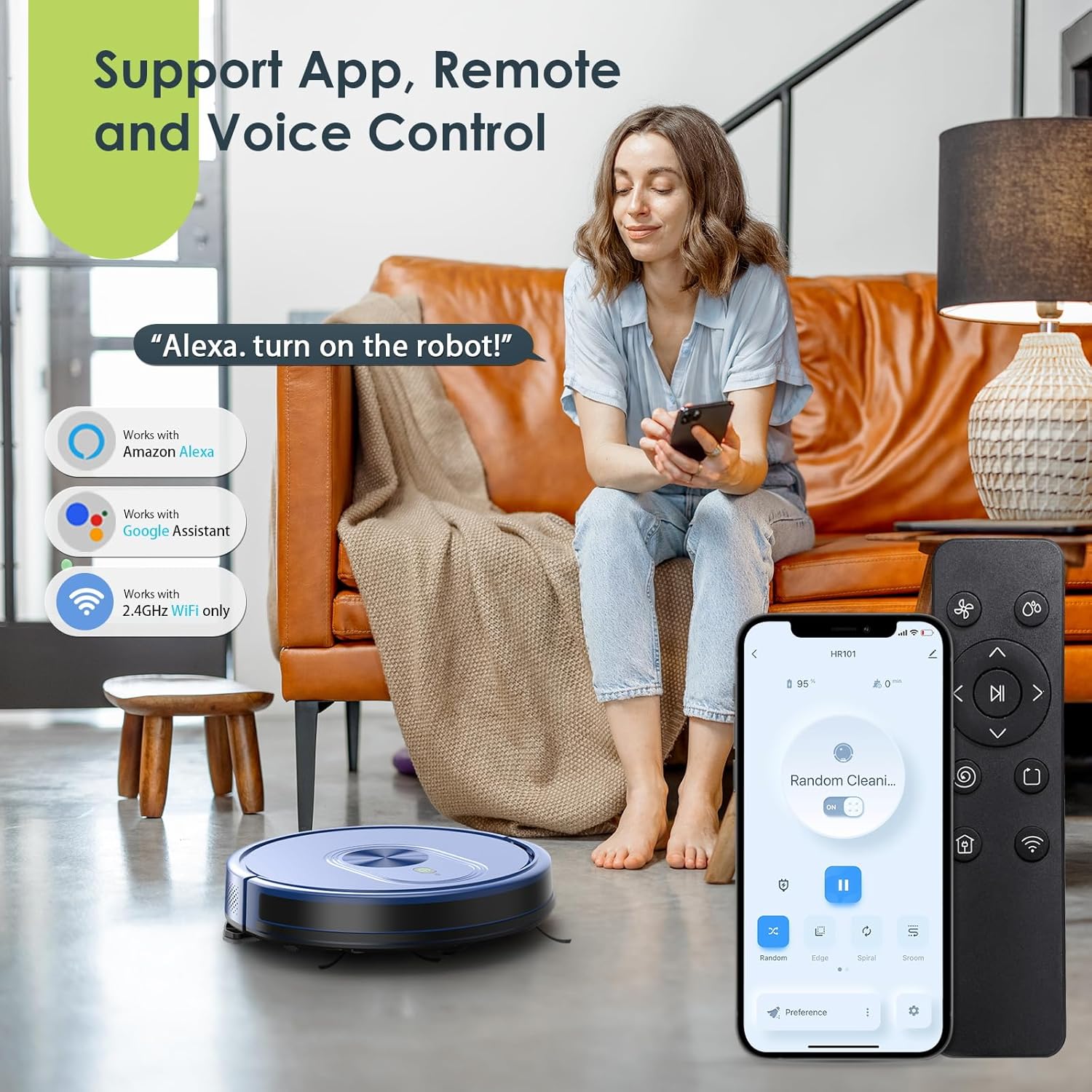 XIEBro Robot Vacuum and Mop Combo, 3 in 1 Mopping Robotic Vacuum with Schedule, App/Bluetooth, 1600Pa Max Suction, Self-Charging Robot Vacuum Cleaner, Slim, Ideal for Hard Floor, Pet Hair, Carpet