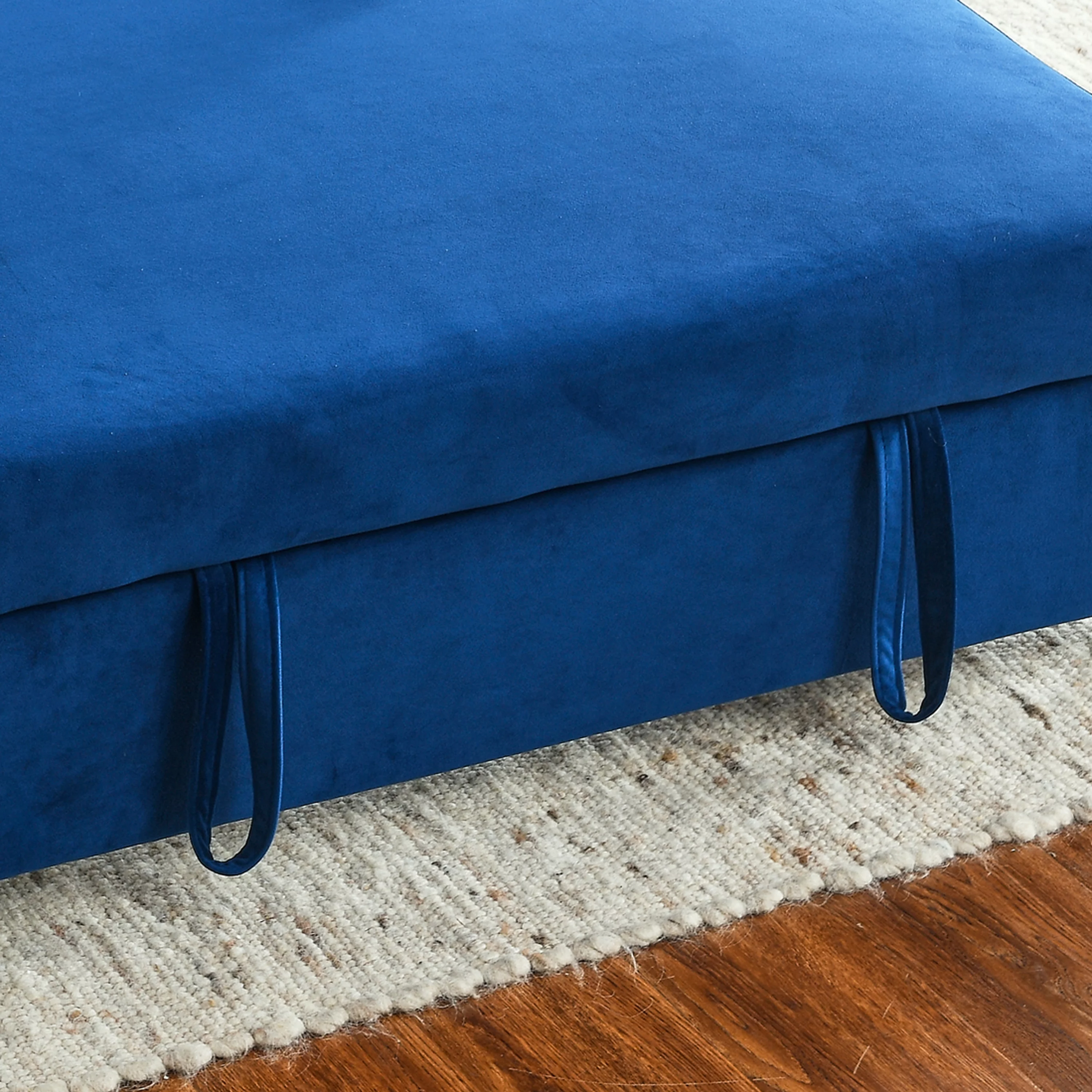 Modern Velvet Pull Out Convertible Sleeper Sofa Bed, Folding Loveseat Futon Couch with Adjustable Backrest Lumbar Pillows for Living Room Bedroom Office - Curated Treasures Market
