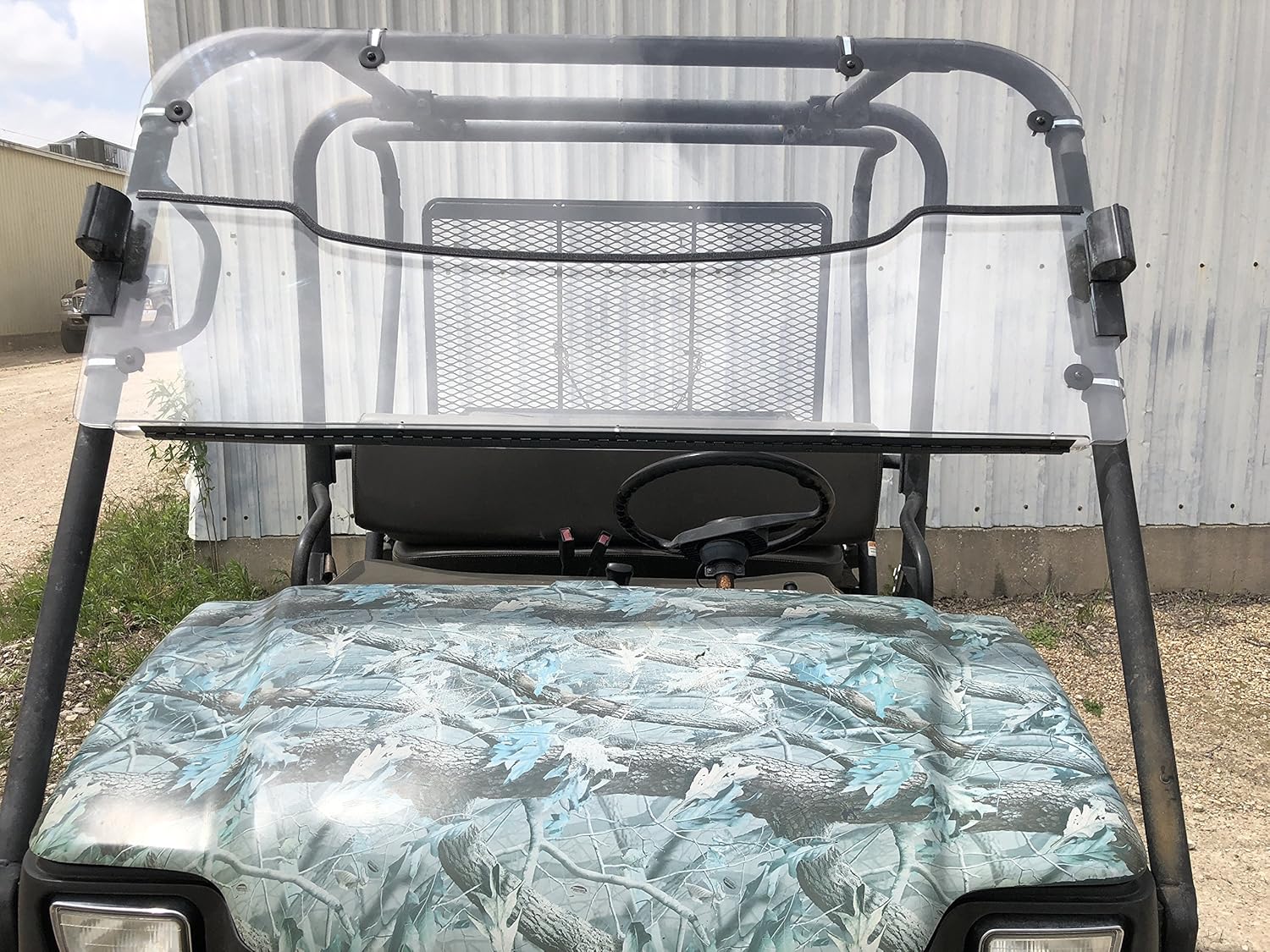 A&S AUDIO AND SHIELD DESIGNS KAWASAKI MULE 3000,3010 TRANS 4X4 FULL AND FLIP UP 1/4 POLYCARBONATE WINDSHIELD
