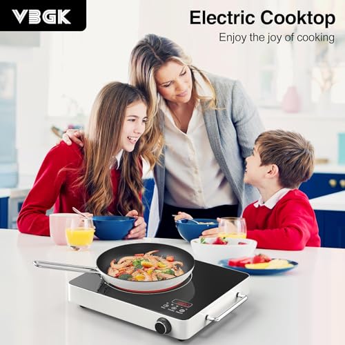 VBGK Induction Cooktop 5 Burners, Electric cooktop 9000W with LCD Touch Screen 9 Levels Settings with Child Safety Lock & Timer 220-240V Induction stove top