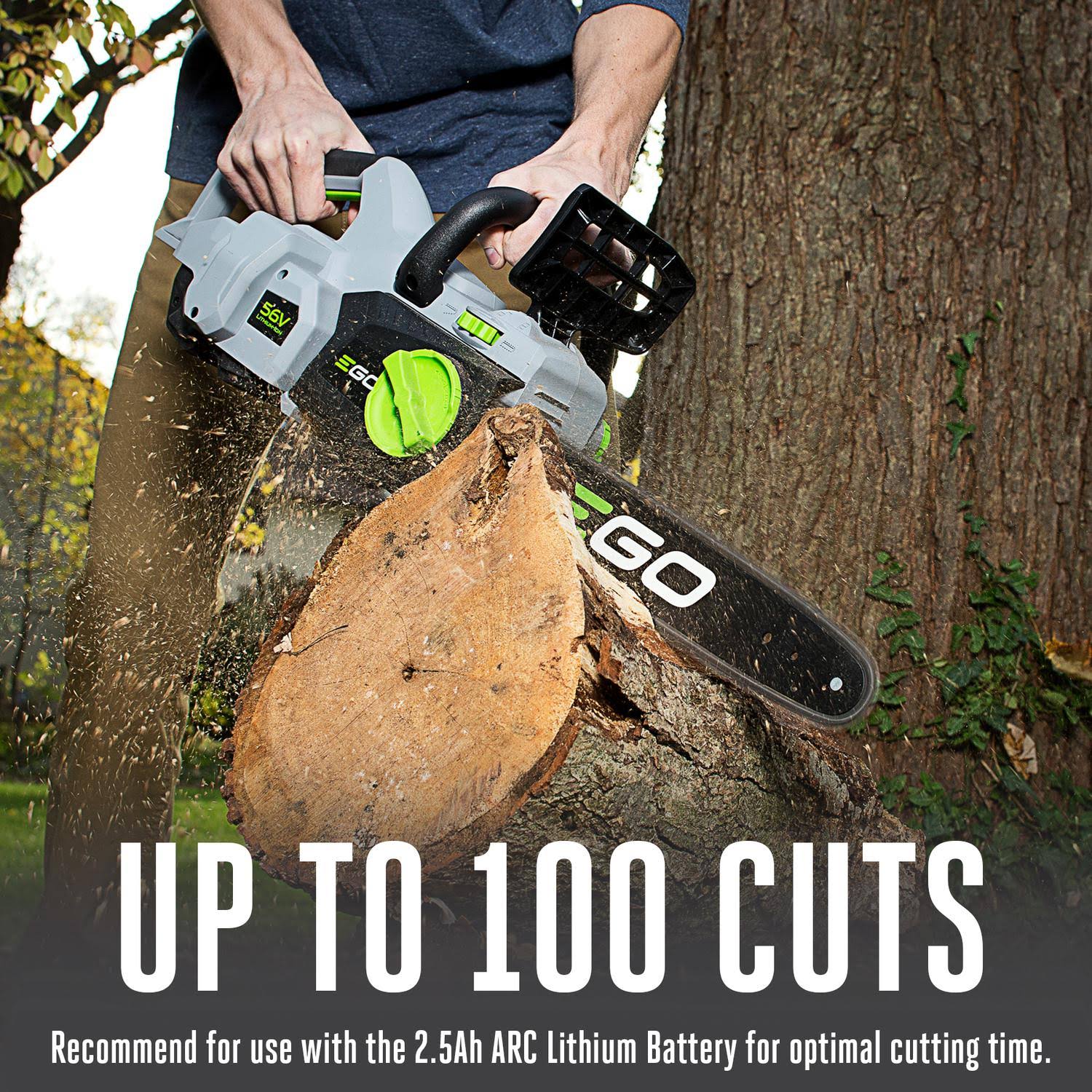 Ego CS1400 14 in. 56-Volt Lithium-Ion Cordless Chainsaw - Battery and Charger Not Included