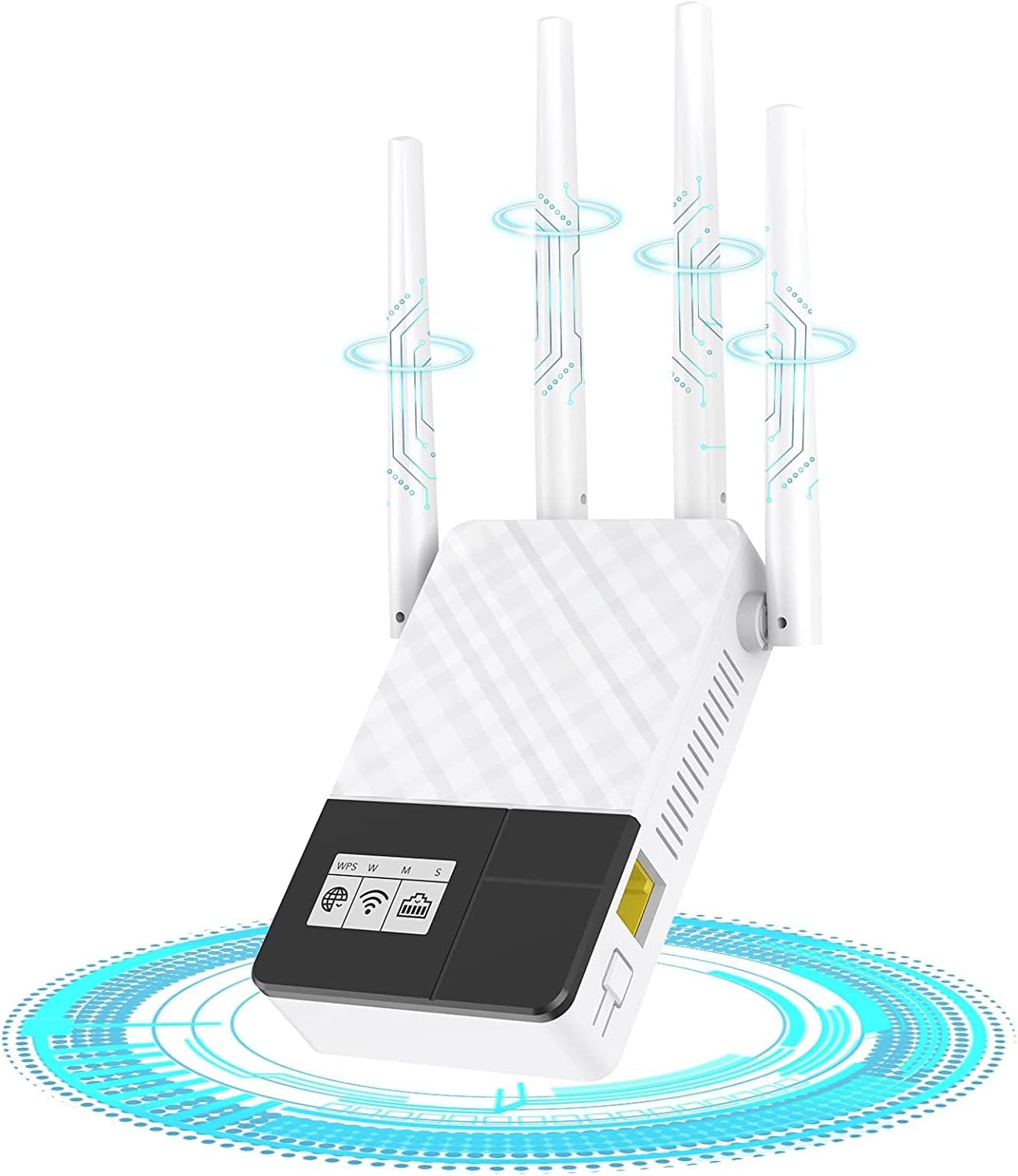 Caminti WiFi Extender,1200Mbps WiFi Range Extender Cover up to 5000 sq.ft & 35 Device,WiFi Booster with LED Display,WiFi Extenders Signal Booster for Home /Hotel/Office,with Ethernet Port-2022 Newest